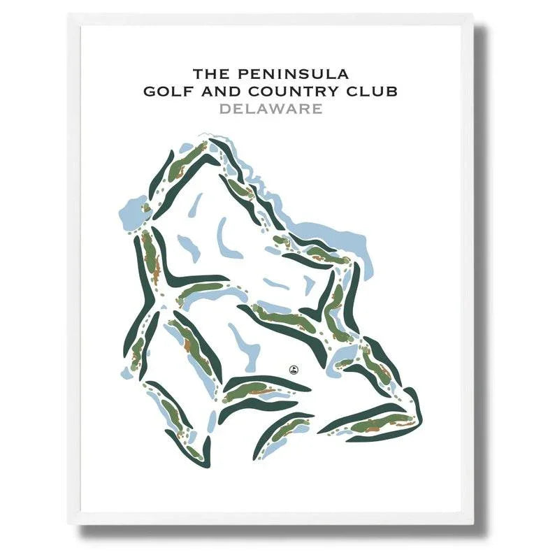 The Peninsula Golf & Country Club, Delaware - Printed Golf Courses