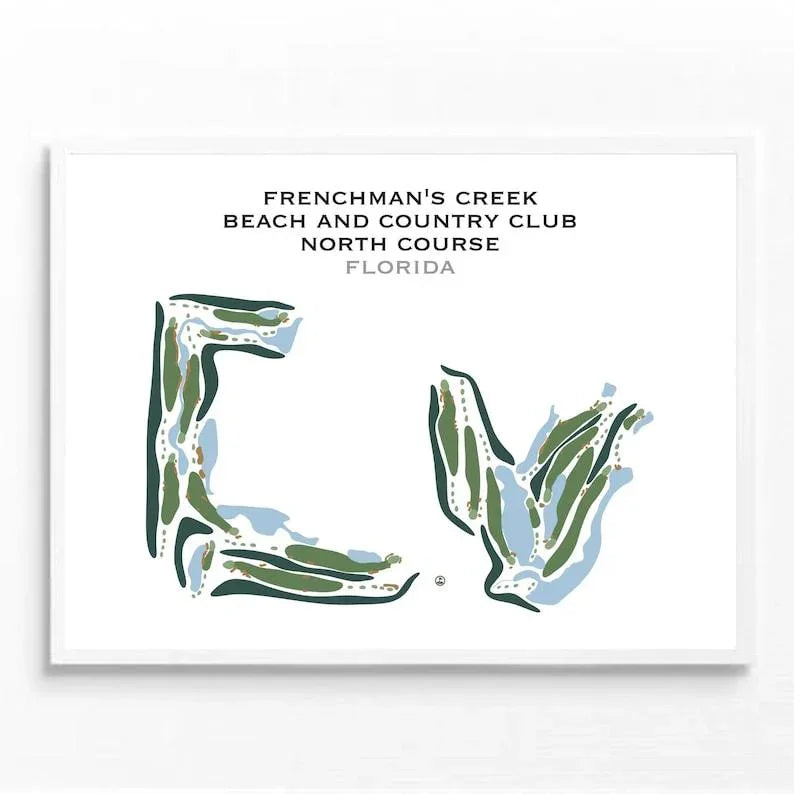 Frenchman's Creek Beach & Country Club North Course, Florida - Printed Golf Courses