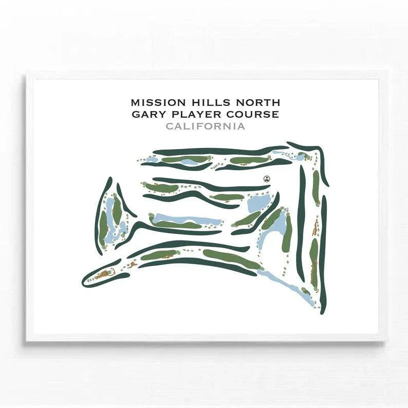 Mission Hills North Gary Player Course, California - Printed Golf Courses