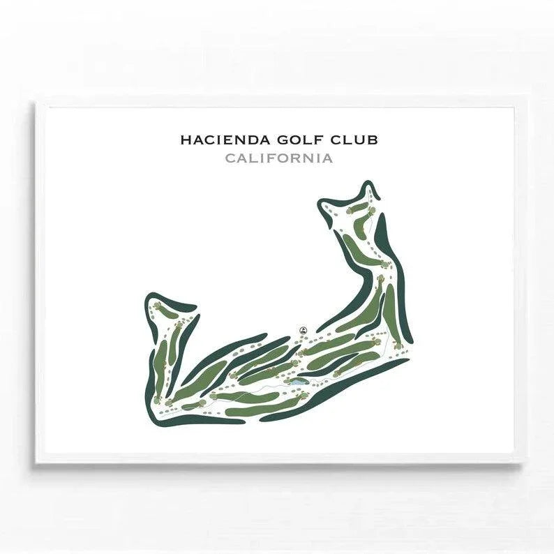 Hacienda Golf Club, California - Printed Golf Courses