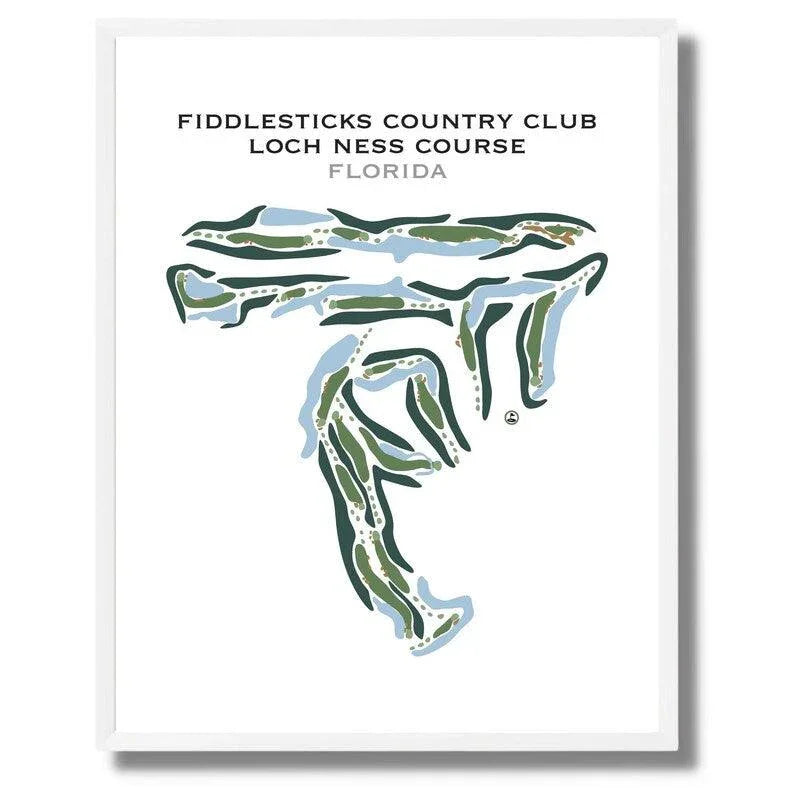 Fiddlesticks Country Club Loch Ness Course, Florida - Printed Golf Courses