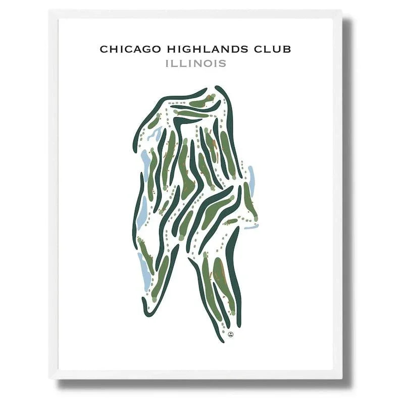 Chicago Highlands Club, Illinois - Printed Golf Courses