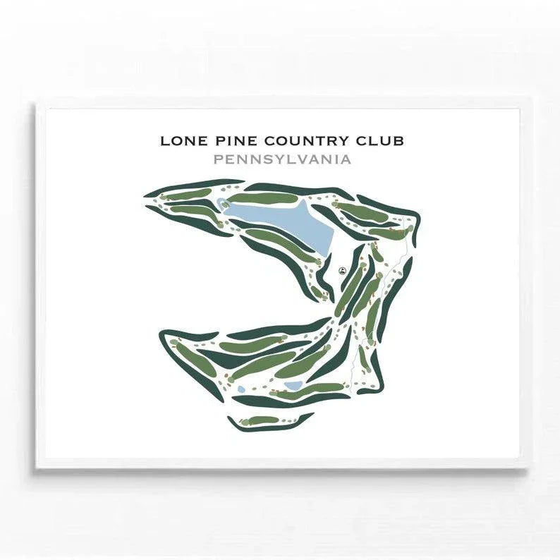 Lone Pine Country Club, Pennsylvania - Printed Golf Courses