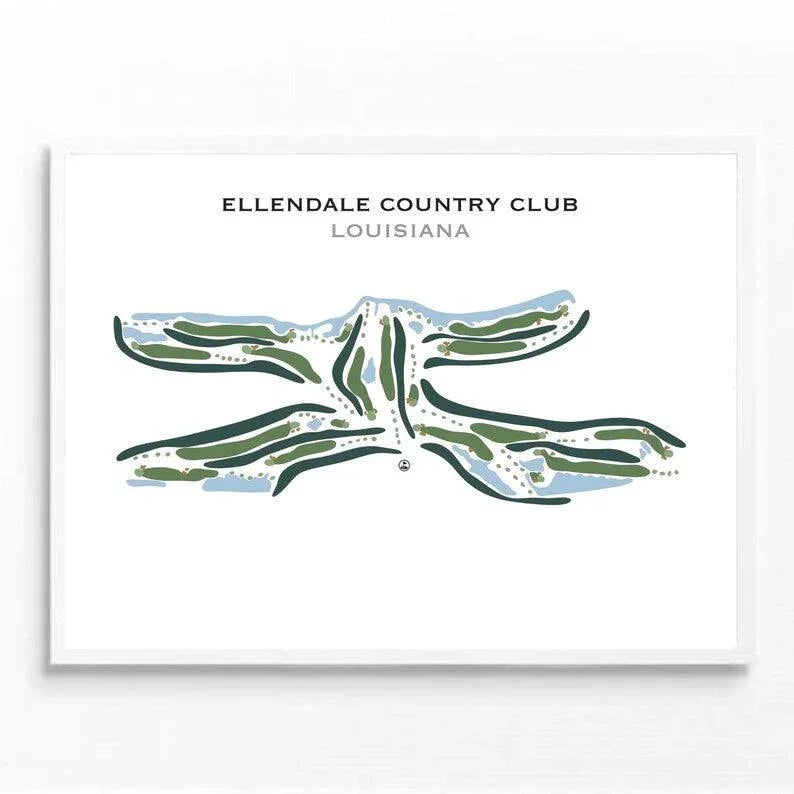 Ellendale Country Club, Louisiana - Printed Golf Courses