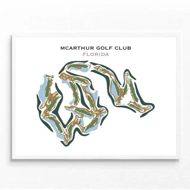 McArthur Golf Club, Florida - Printed Golf Courses