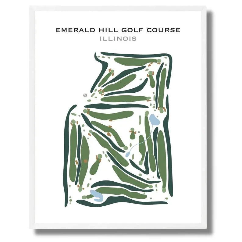 Emerald Hill Golf Course, Illinois - Printed Golf Courses
