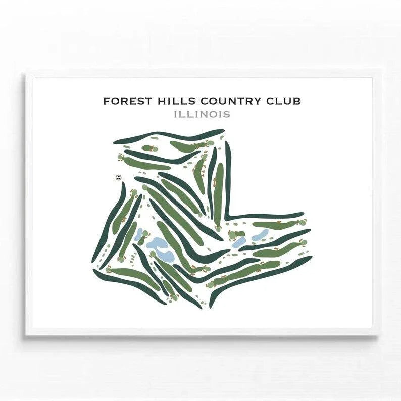 Forest Hills Country Club, Illinois - Printed Golf Courses