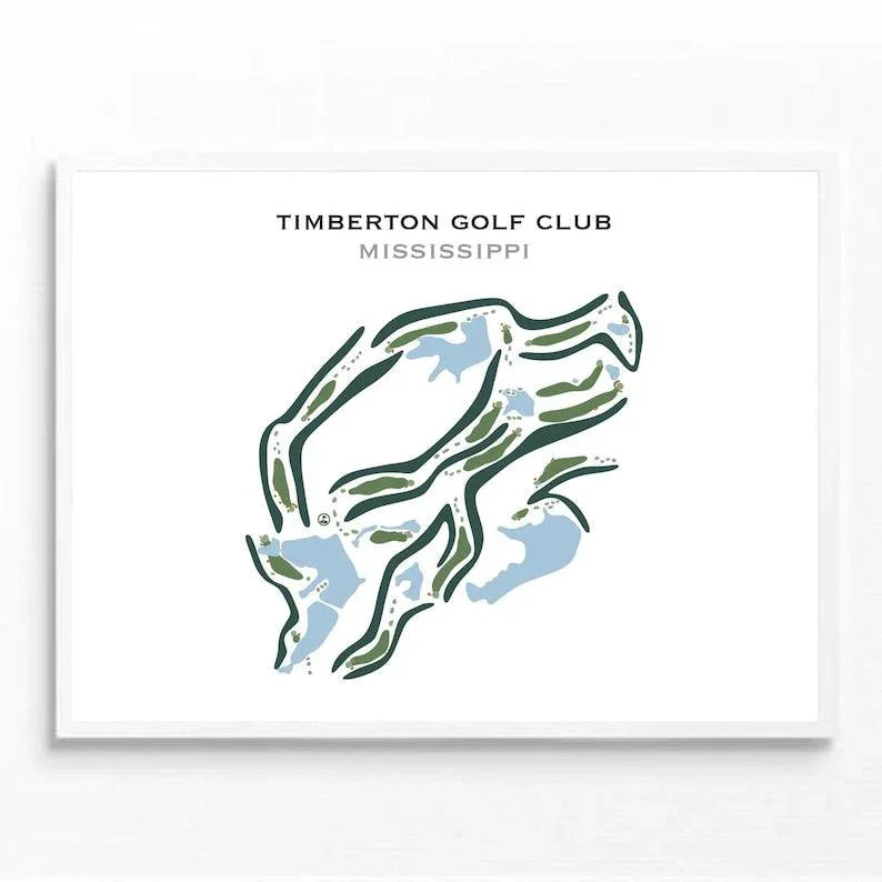 Timberton Golf Club, Mississippi - Printed Golf Courses