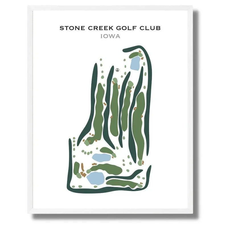 Stone Creek Golf Club, Iowa - Printed Golf Courses