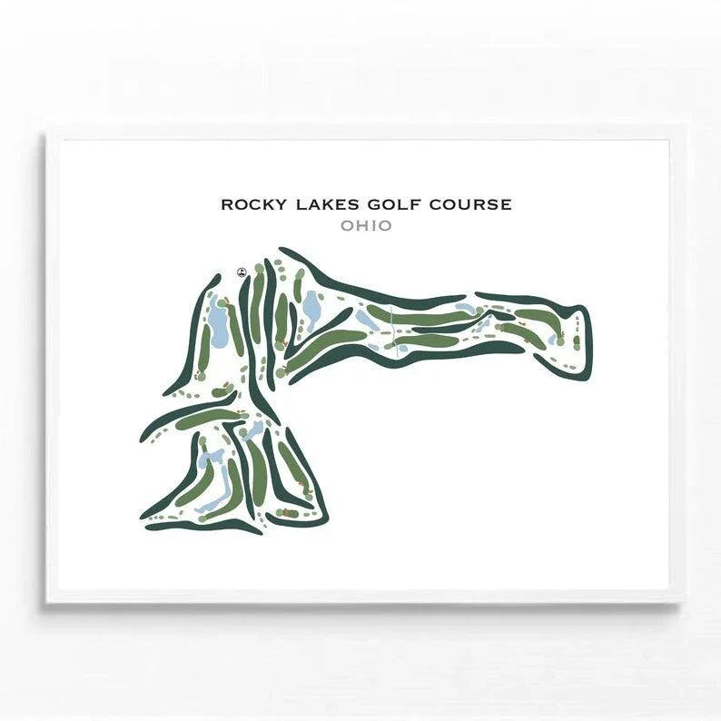 Rocky Lakes Golf Course, Ohio - Printed Golf Courses
