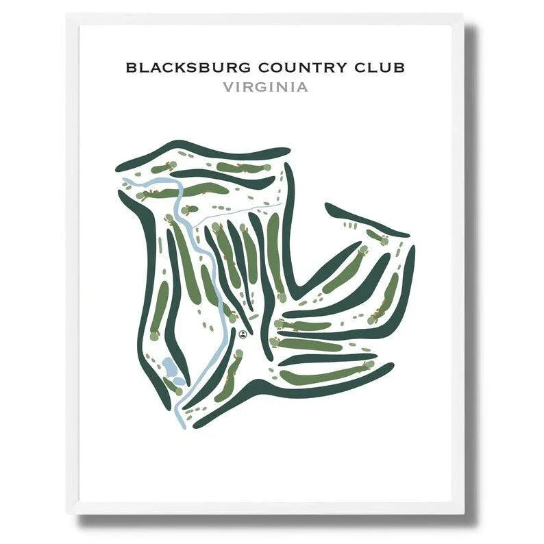 Blacksburg Country Club, Virginia - Printed Golf Courses