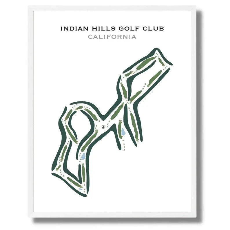 Indian Hills Golf Club, California - Printed Golf Courses