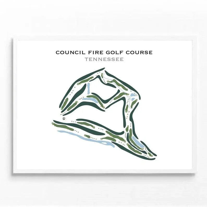 Council Fire Golf Course, Tennessee - Printed Golf Courses