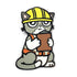 Construction Cat Golf Ball Marker