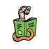 Book Worm Pin