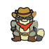 Cowboy Raccoon Pin