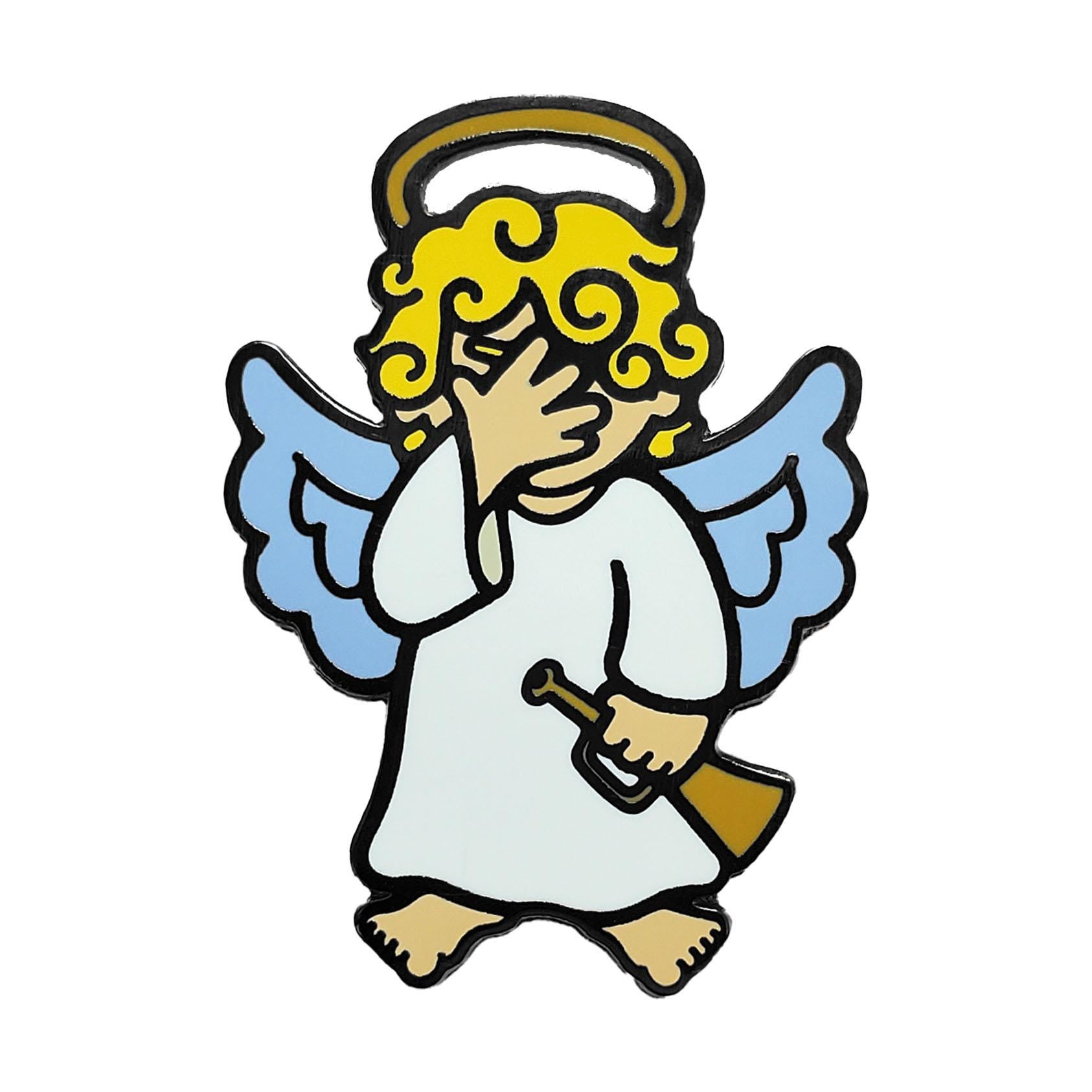 Angel Facepalming Golf Ball Marker