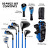 PGA TOUR® Juniors Right Handed Blue Golf Club Set by Golfgen® for Player Heights 4'8" - 5'3" | Complete Junior Golf Club Set