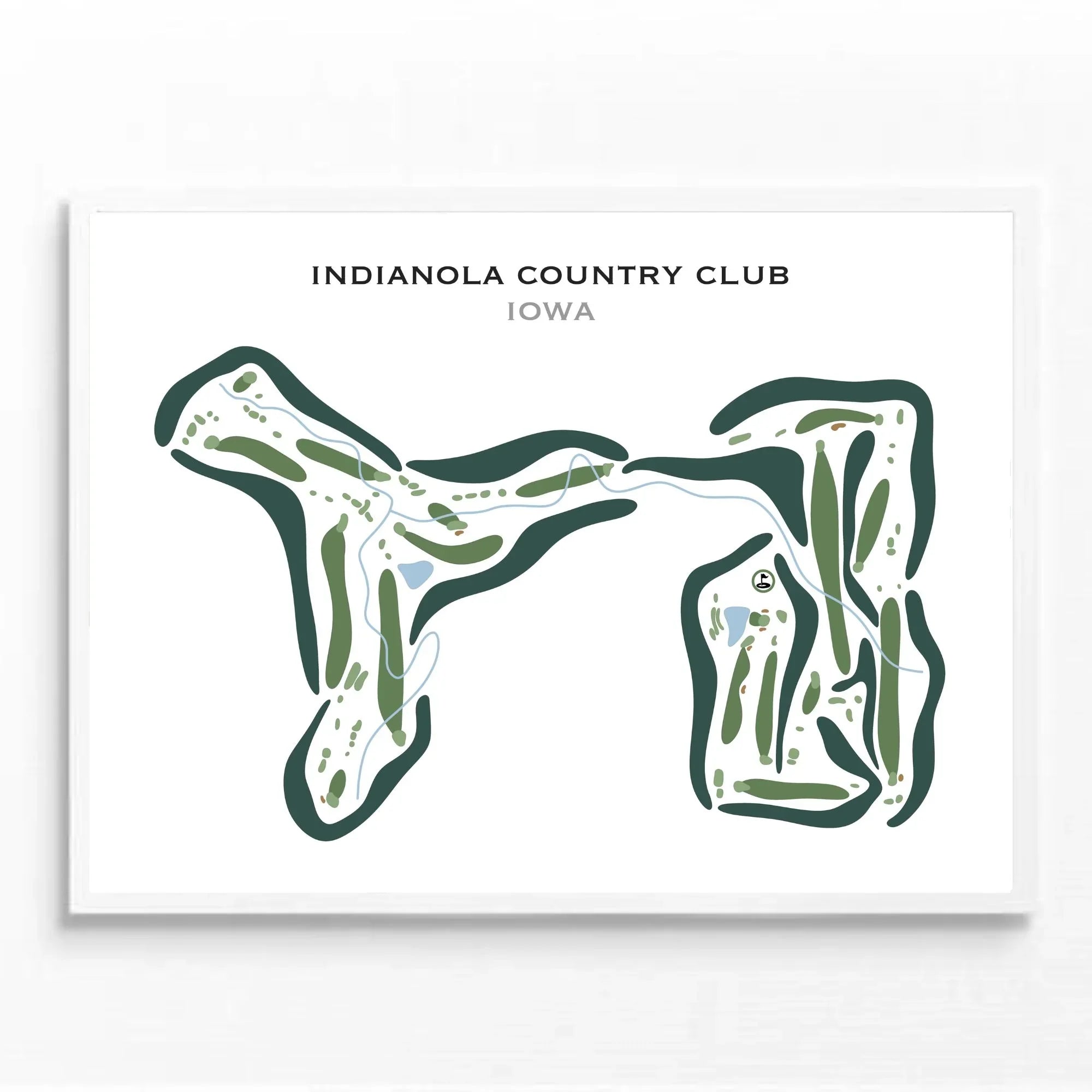 Indianola Country Club, Iowa - Printed Golf Courses