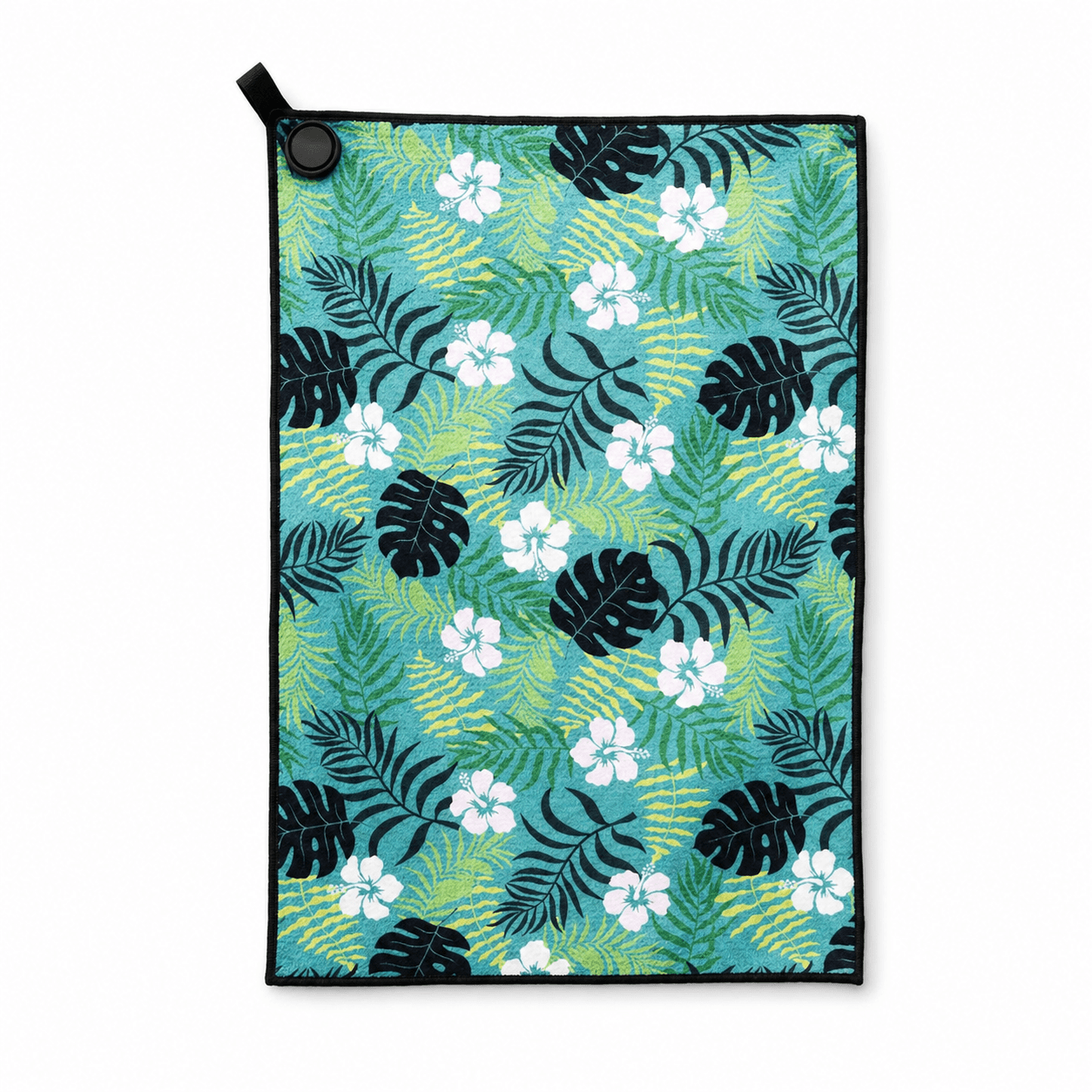 Island Bloom Magnetic Golf Towel | 16" x 24" Floral Golf Bag Towel
