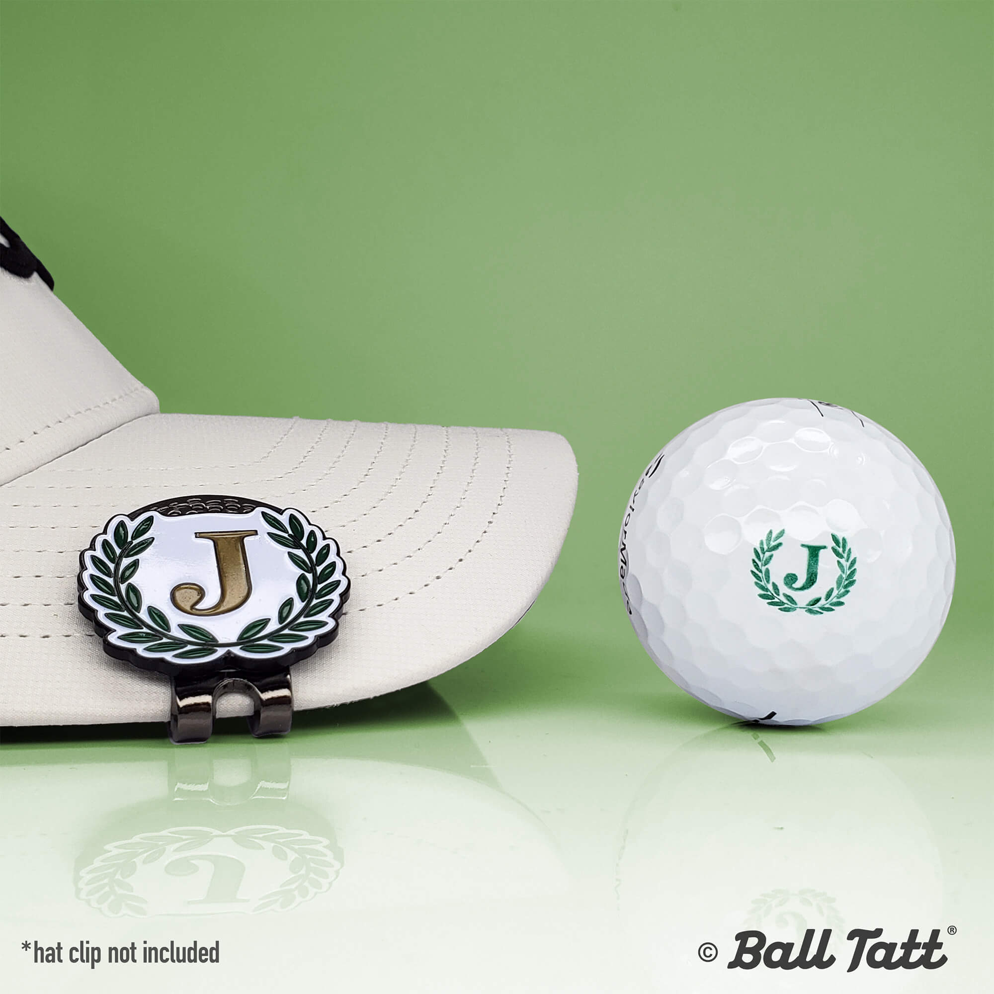 J Monogram & Ball Marker - Green
