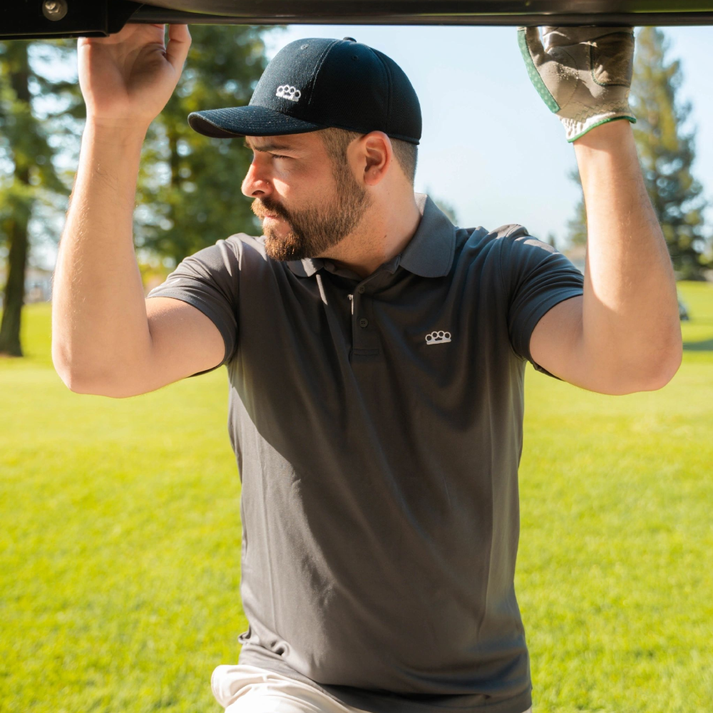 Grass Nuckles Embroidered Polo Shirt