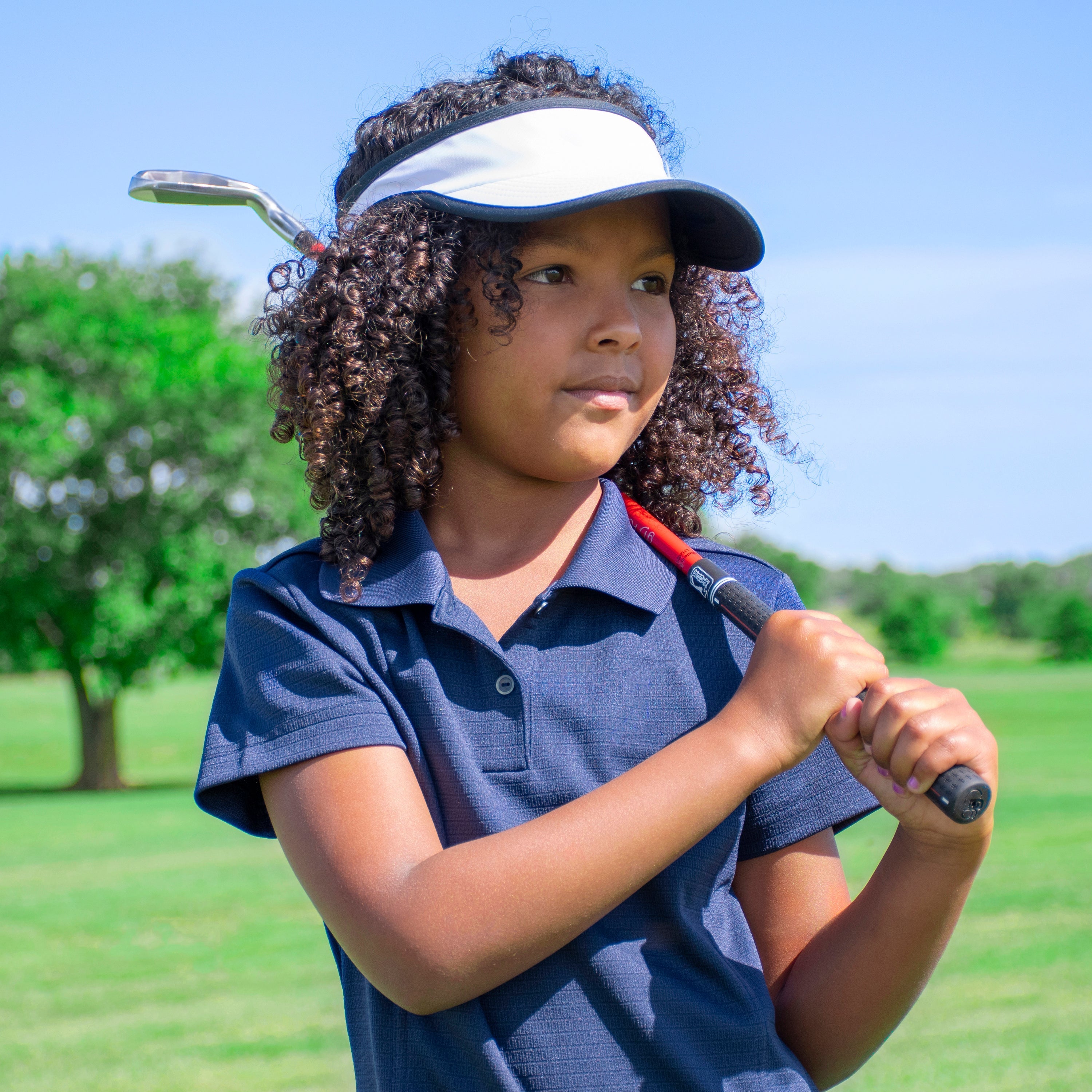 PGA TOUR® Juniors Left Handed 10 Piece Red Golf Club Set by Golfgen® for Player Heights 4'1" - 4'8" | Complete Junior Golf Club Set