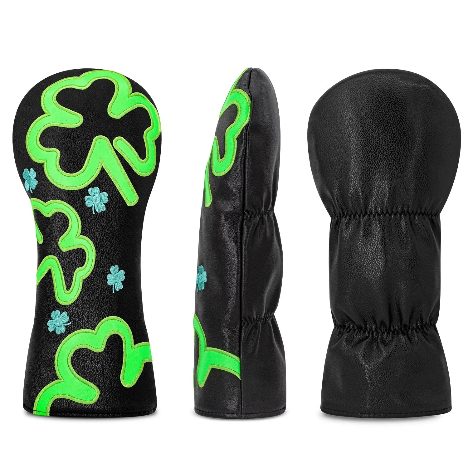 Lucky Clover Golf Headcover Set – Driver, Fairway & Hybrid Covers