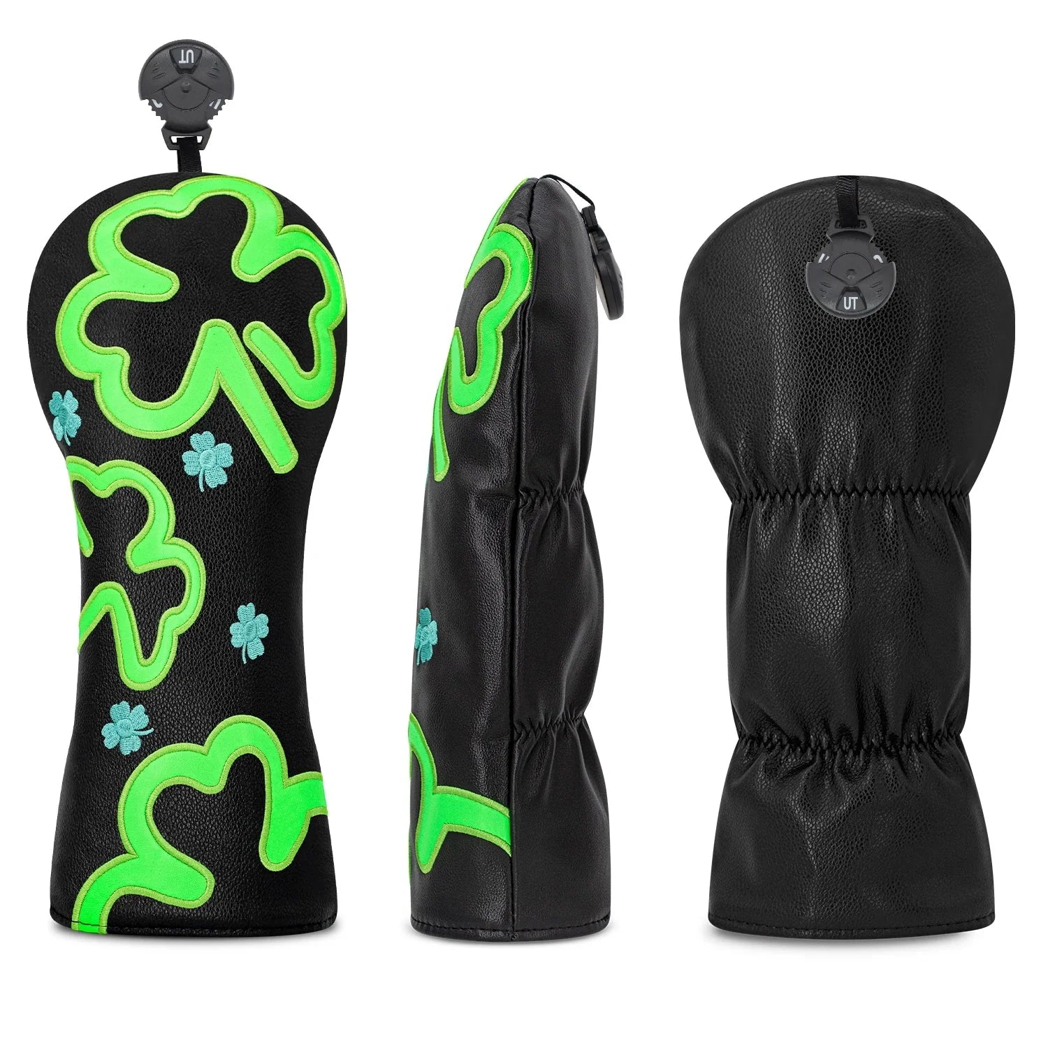Lucky Clover Golf Headcover Set – Driver, Fairway & Hybrid Covers