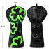 Lucky Shamrock Driver Headcover – Black & Neon Green