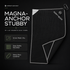 Don't Suck Magna-Anchor™ Stubby Magnetic Golf Towel - Black / Grey