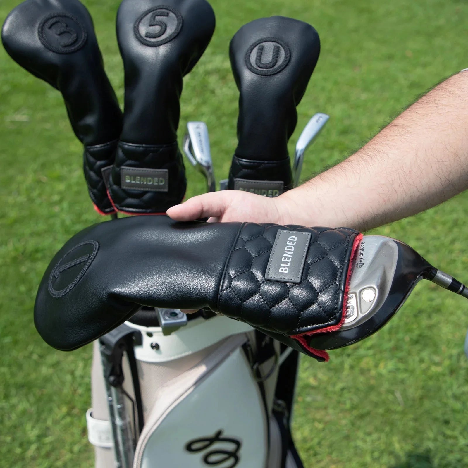 Modern Hex Headcover Set – Driver, 3 Wood, 5 Wood & Hybrid