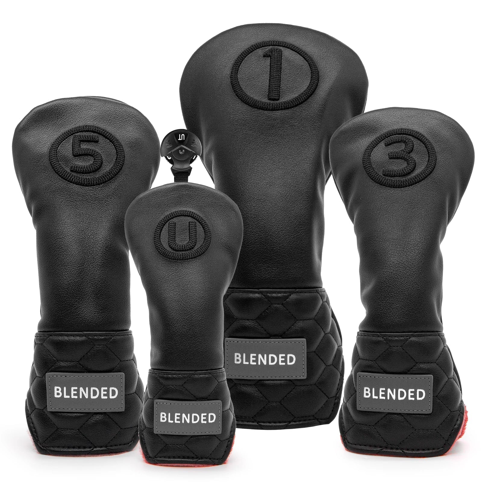 Modern Hex Headcover Set – Driver, 3 Wood, 5 Wood & Hybrid