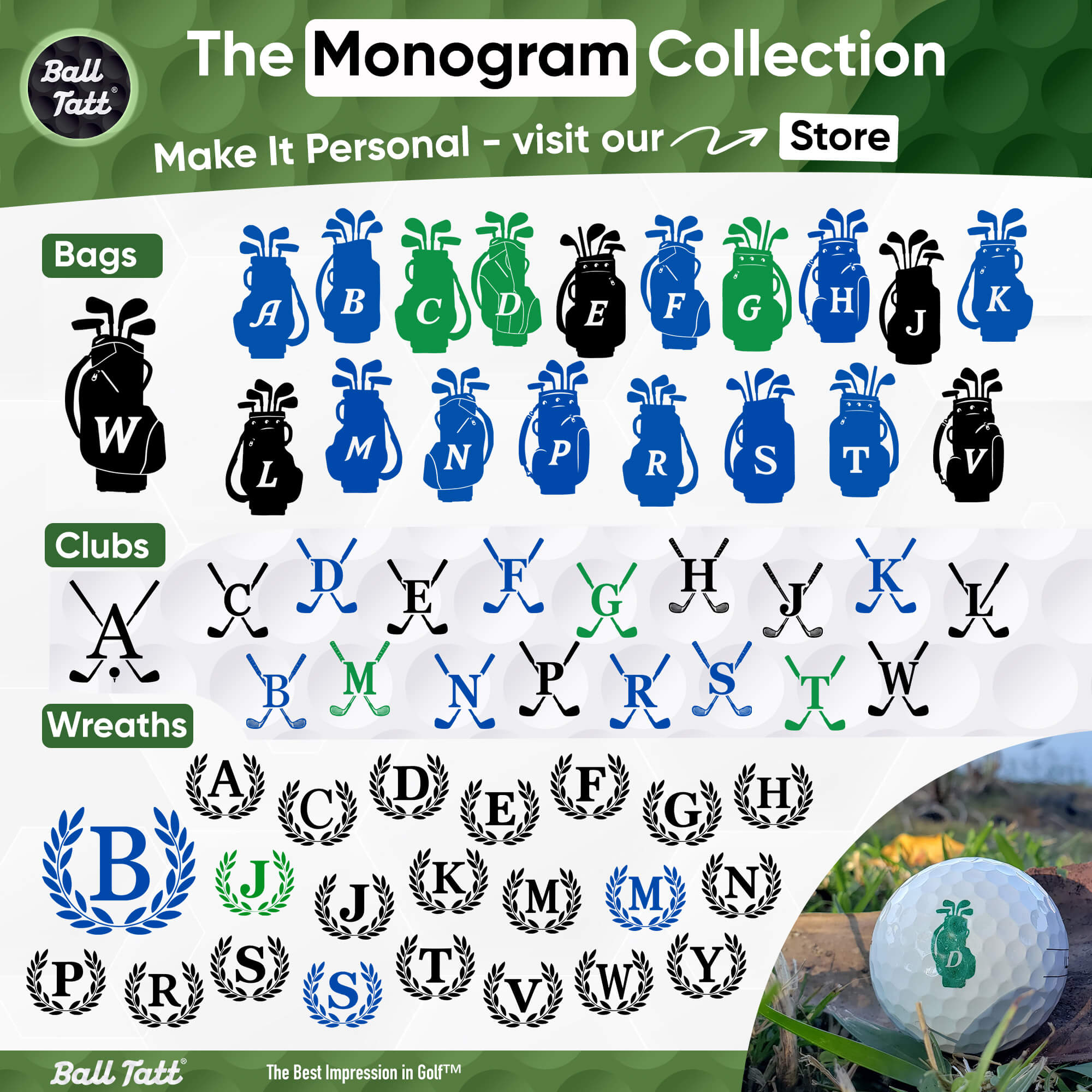 M Golf Bag Monogram