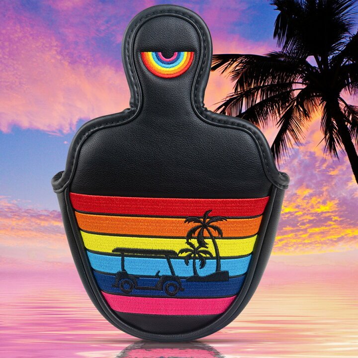 Neon Sunset Mallet Putter Cover