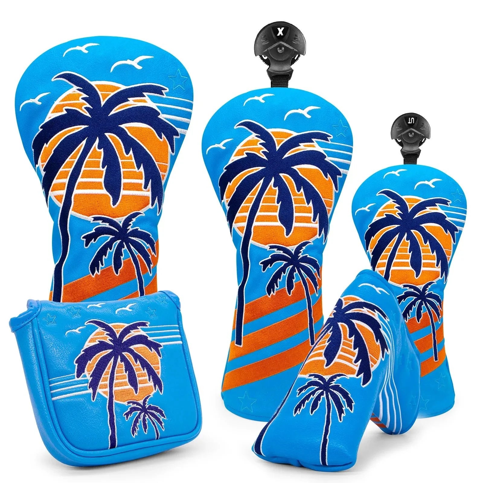 Neon Sunset Palms Headcovers