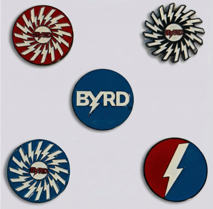 THE BYRD BALL MARKERS - Red, White & Blue
