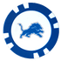 Officially Licensed Detroit Lions Poker Chip Ball Marker