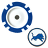 Officially Licensed Detroit Lions Poker Chip Ball Marker