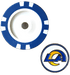 Officially Licensed Los Angeles Rams Poker Chip Ball Marker