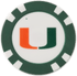 Officially Licensed Miami Hurricanes Poker Chip Ball Marker