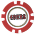 Officially Licensed San Francisco 49ers Poker Chip Ball Marker