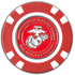 Officially Licensed U.S. Marines Poker Chip Ball Marker