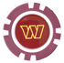 Officially Licensed Washington Commanders Poker Chip Ball Marker