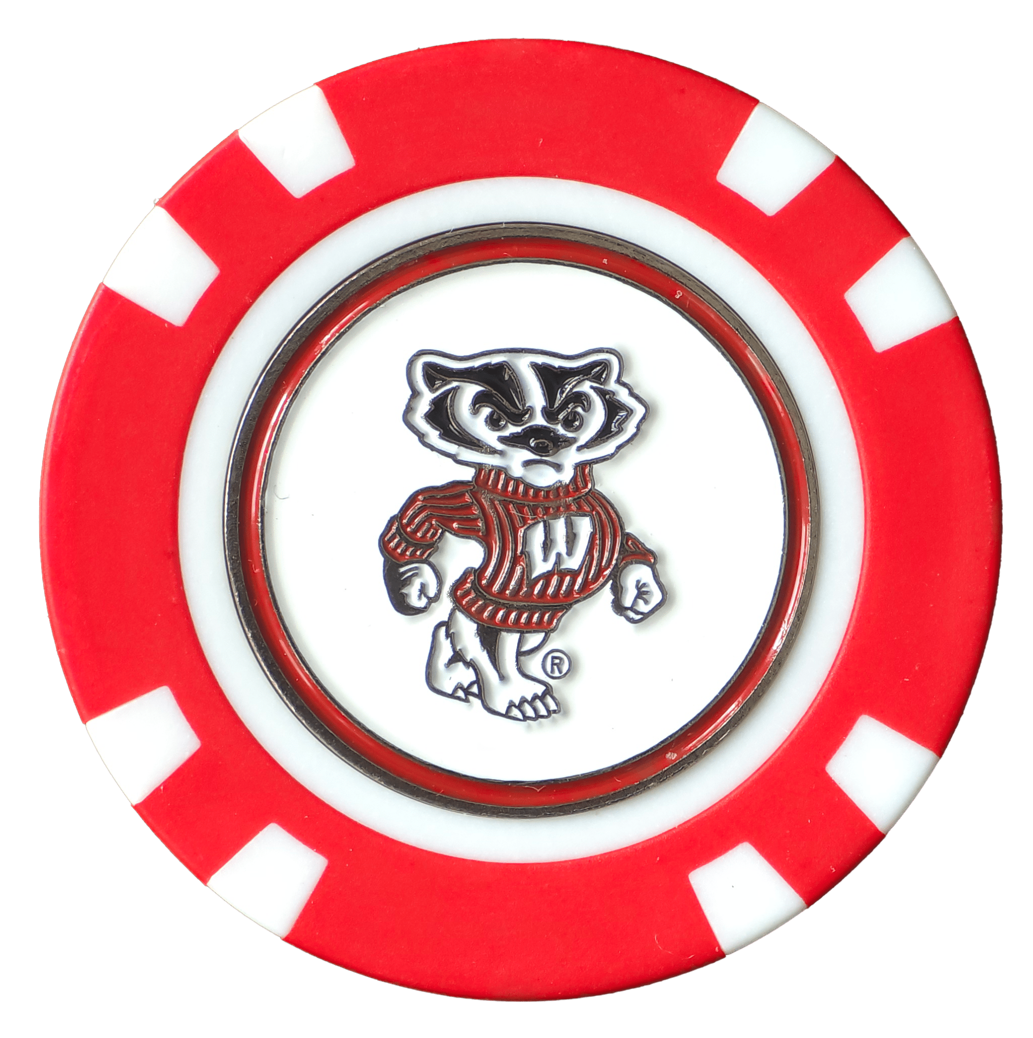 Officially Licensed Wisconsin Badgers Poker Chip Ball Marker
