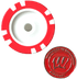 Officially Licensed Wisconsin Badgers Poker Chip Ball Marker