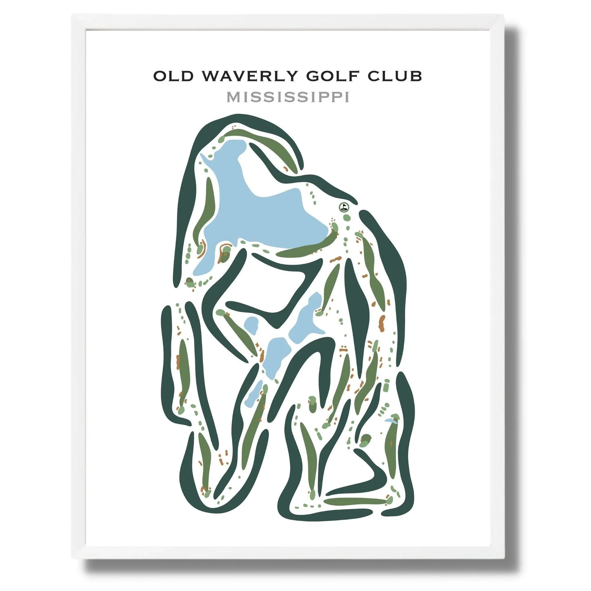 Old Waverly Golf Club, Mississippi - Printed Golf Courses