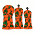 Orange Crush Headcover Set (Driver + Fairway + Hybrid) | Optional Mallet Putter Cover