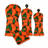 Orange Crush Headcover Set (Driver + Fairway + Hybrid) | Optional Mallet Putter Cover