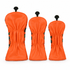 Orange Crush Headcover Set (Driver + Fairway + Hybrid) | Optional Mallet Putter Cover